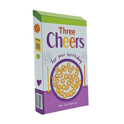 Three Cheers Cereal Spot Gloss Birthday Card