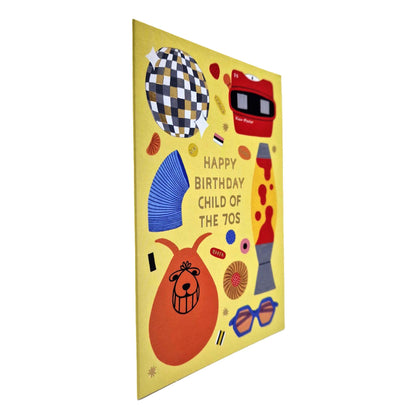 Child Of The 70s Gold Foiled Birthday Card