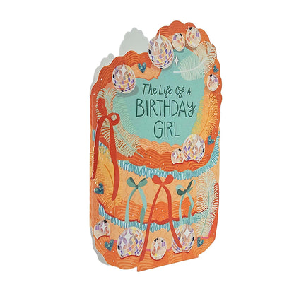 The Life of a Birthday Girl 'Taylor Made' Sparkly Cutout Cake Birthday Card