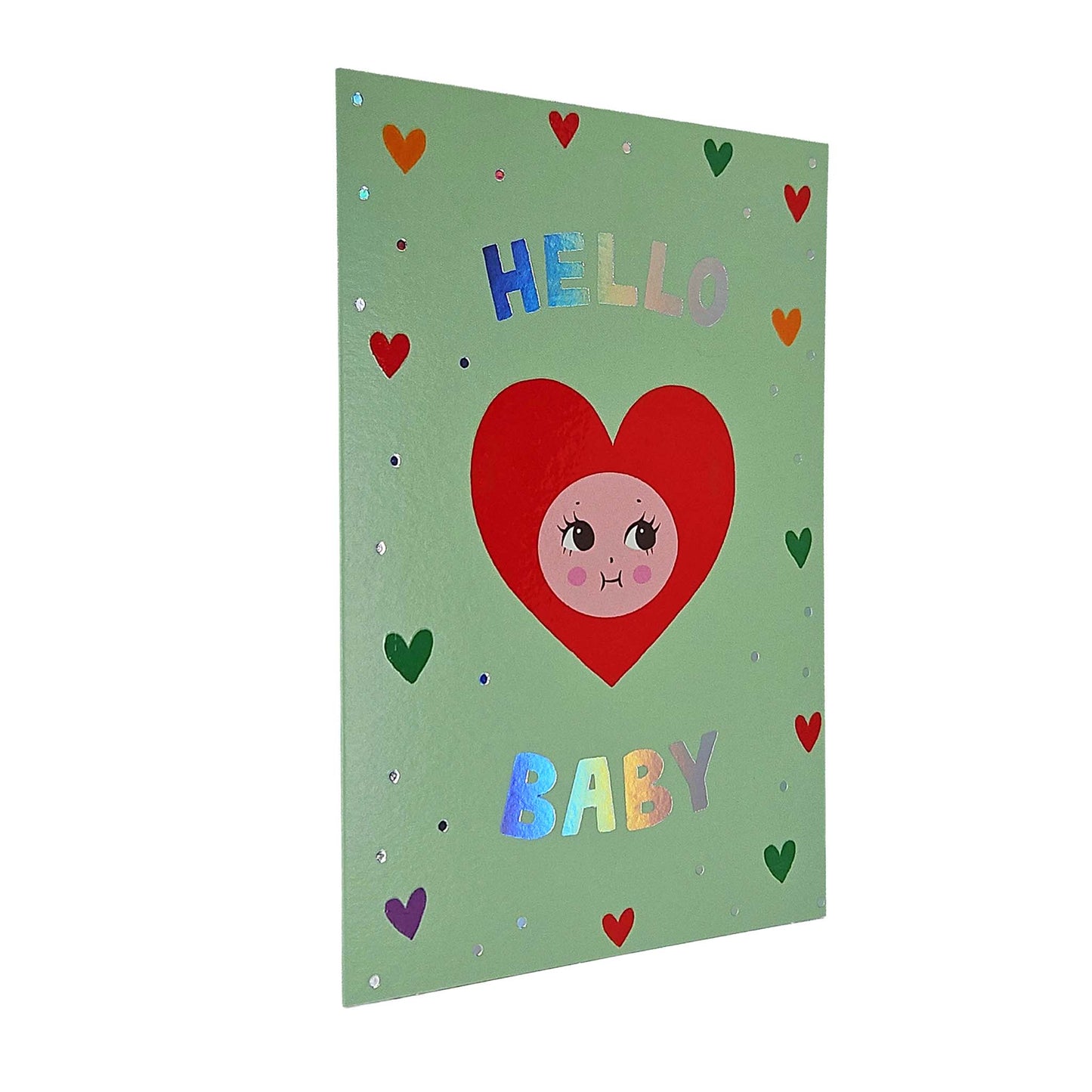 Hello Baby Heart New Baby Card