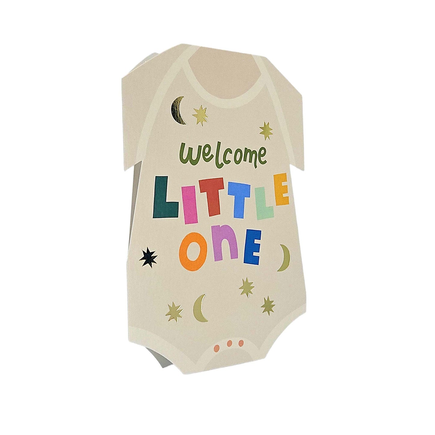Welcome Little One Baby Grow Cutout New Baby Card