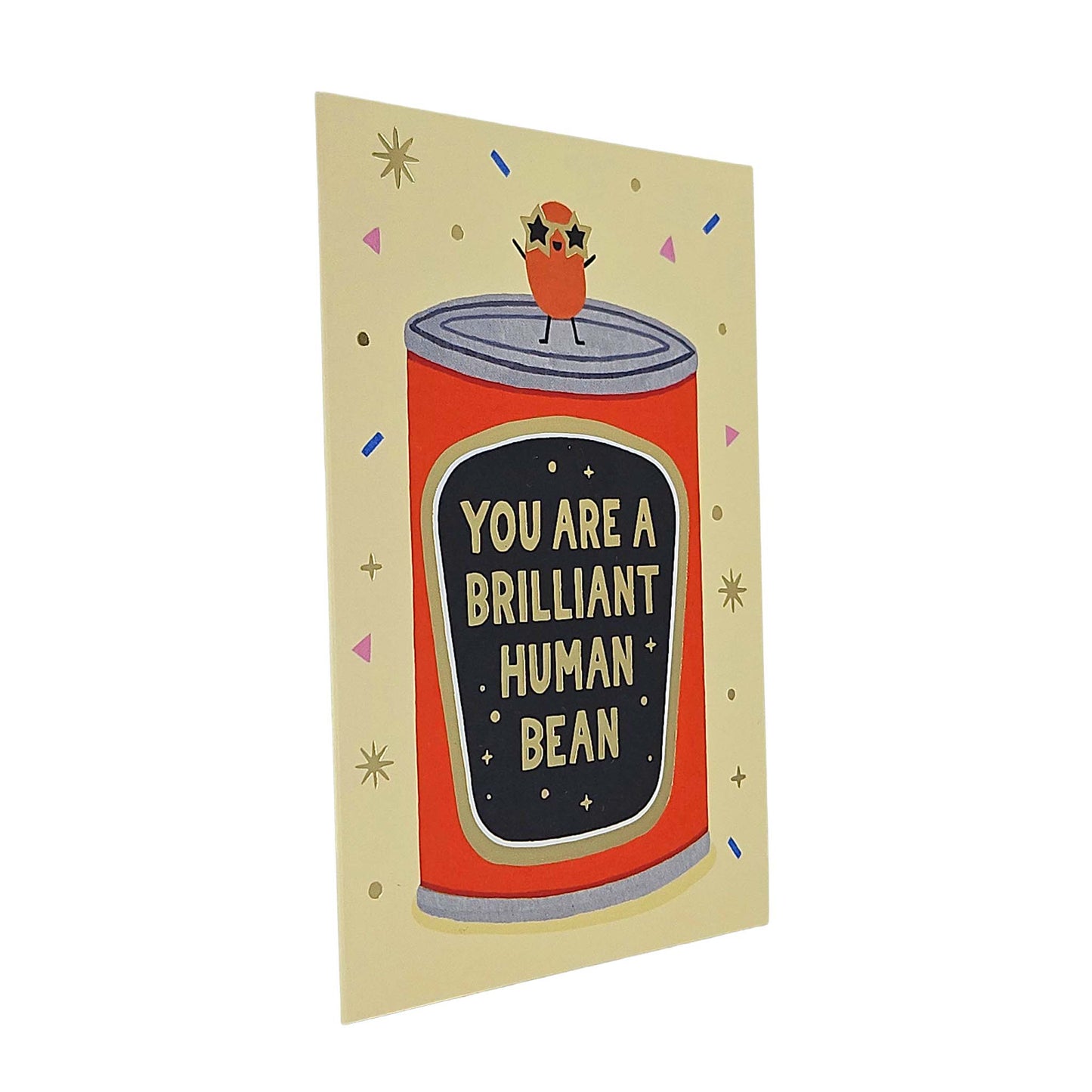 Brilliant Human Bean Gold Foiled Congratulations Card
