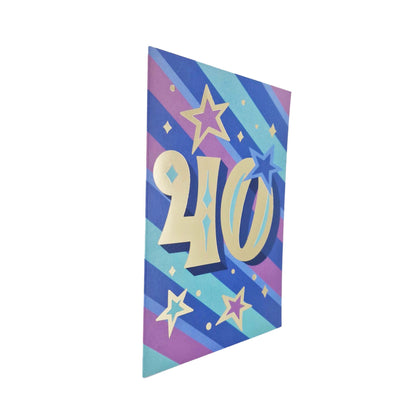 Gold Foiled 40th Birthday Card