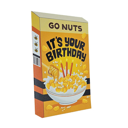 Go Nuts Cereal Spot Gloss Birthday Card