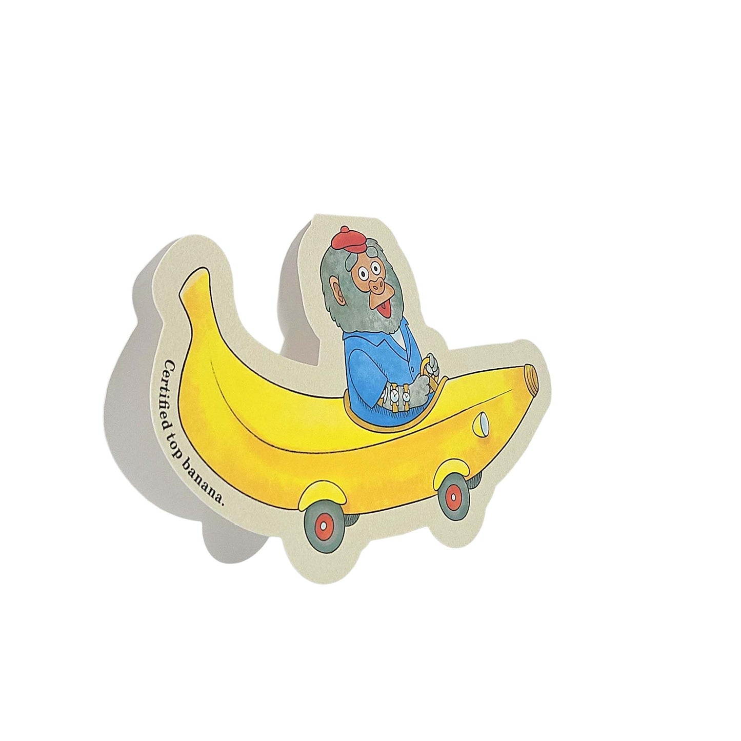 Bananas Gorilla Car Richard Scarry Cutout Card