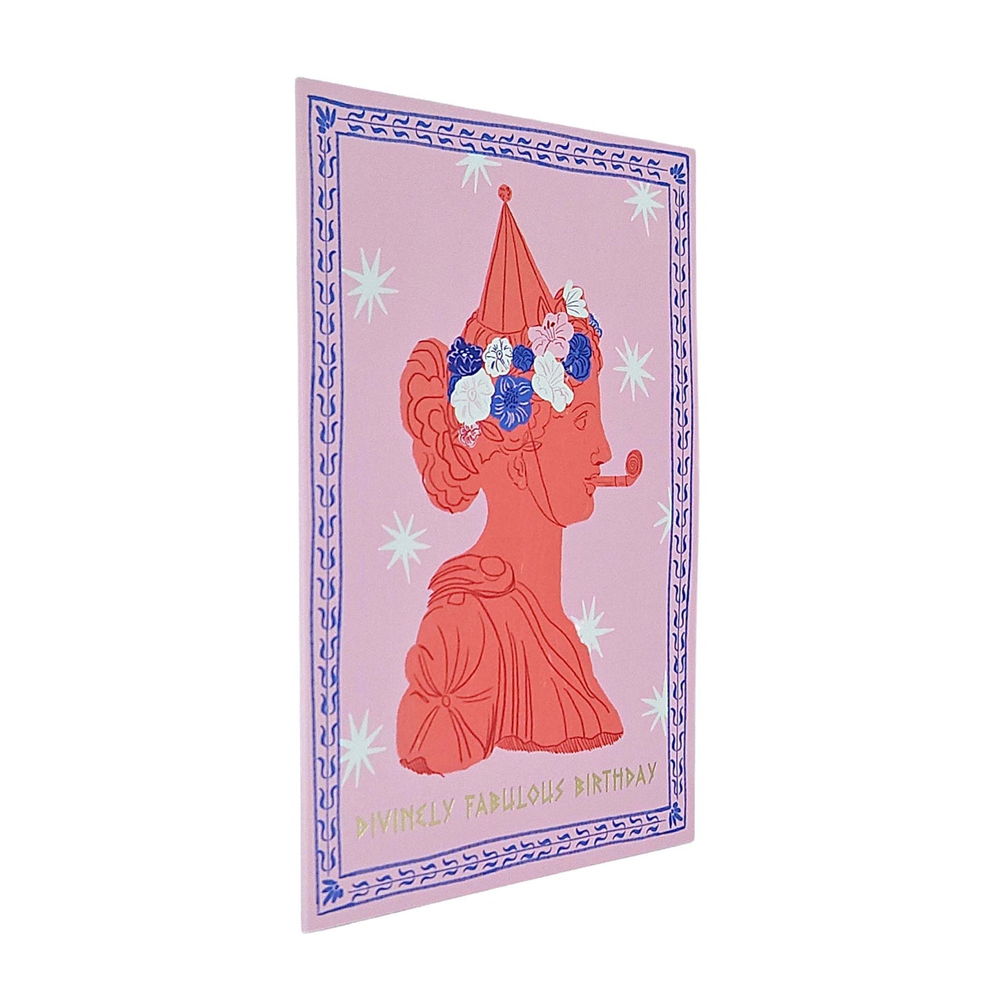Divinely Fabulous Greek Goddess Gold Foiled Birthday Card