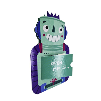 Robot Die Cut Kids Birthday Card