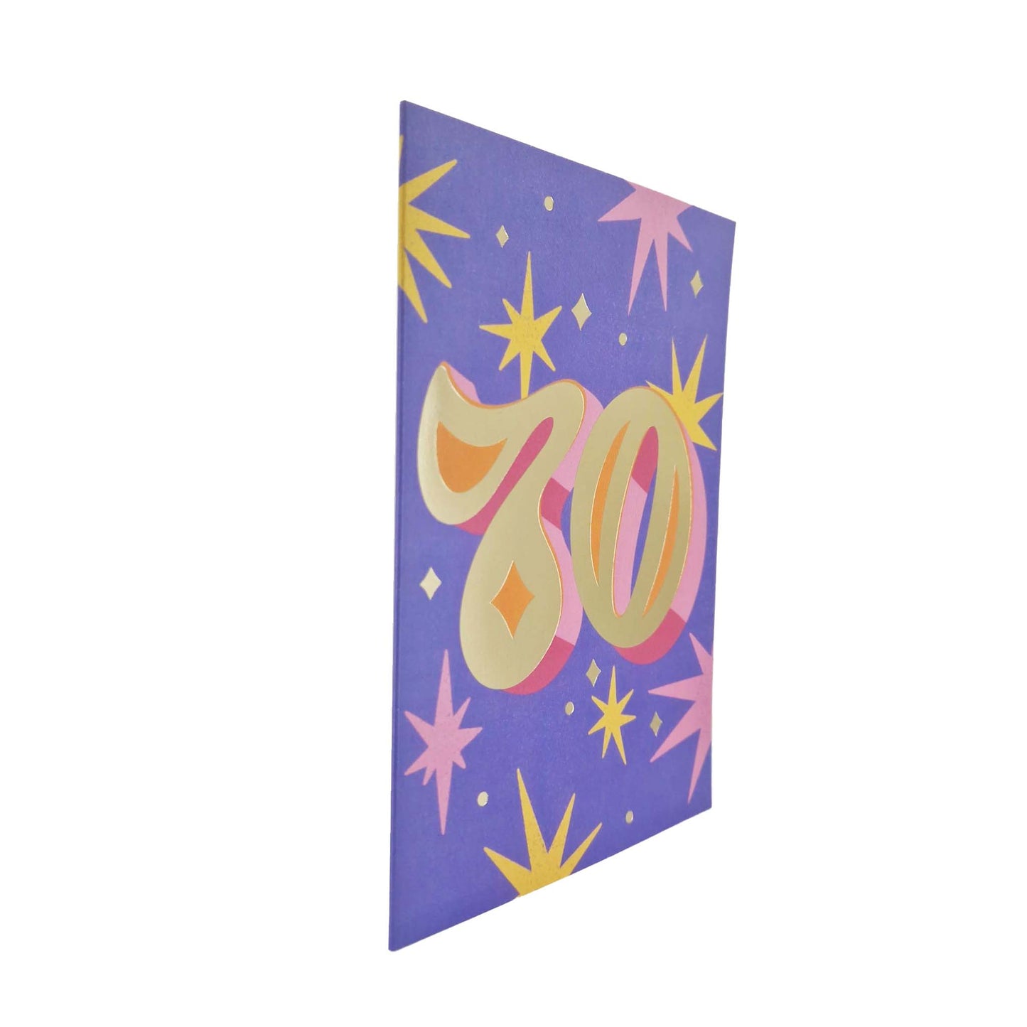 Gold Foiled 70th Birthday Card