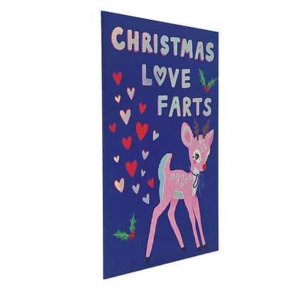 Christmas Love Farts Baby Reindeer Christmas Card