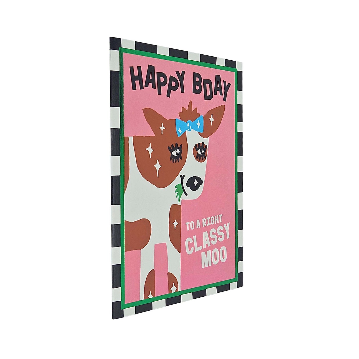 Happy Birthday Classy Moo Cow Birthday Card