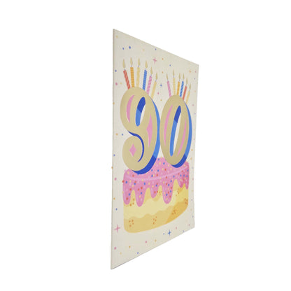 Gold Foiled 90th Birthday Card