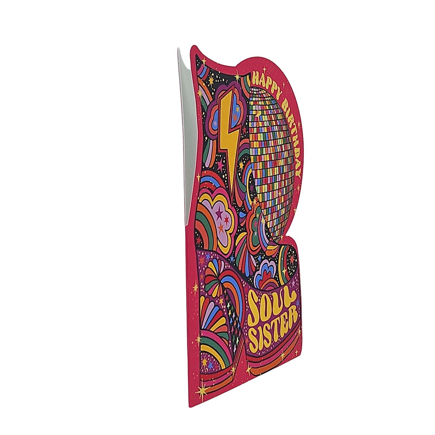 Soul Sister Disco Platform Boots Cutout Birthday Card