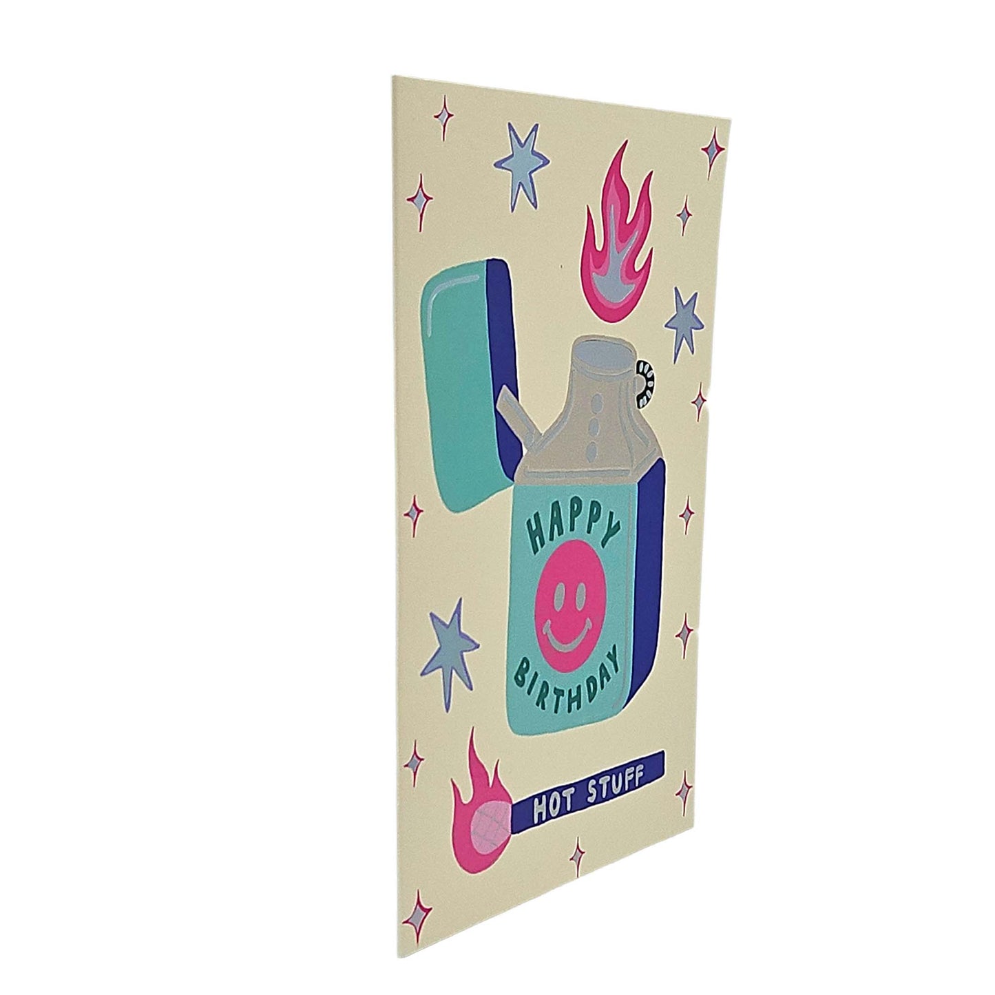 Happy Birthday Hot Stuff Lighter Birthday Card