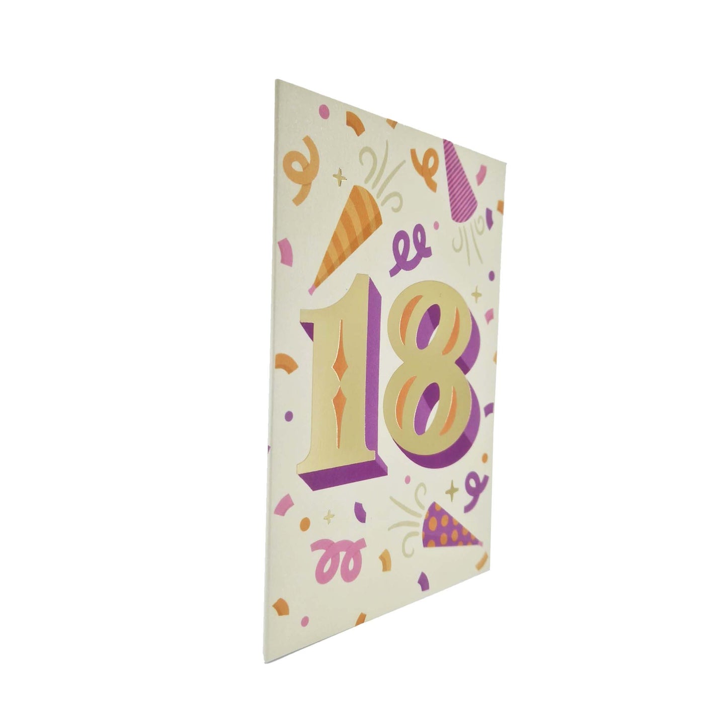 Gold Foiled 18th Birthday Card