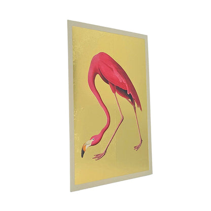 Pink Flamingo Gold Foiled Art Card