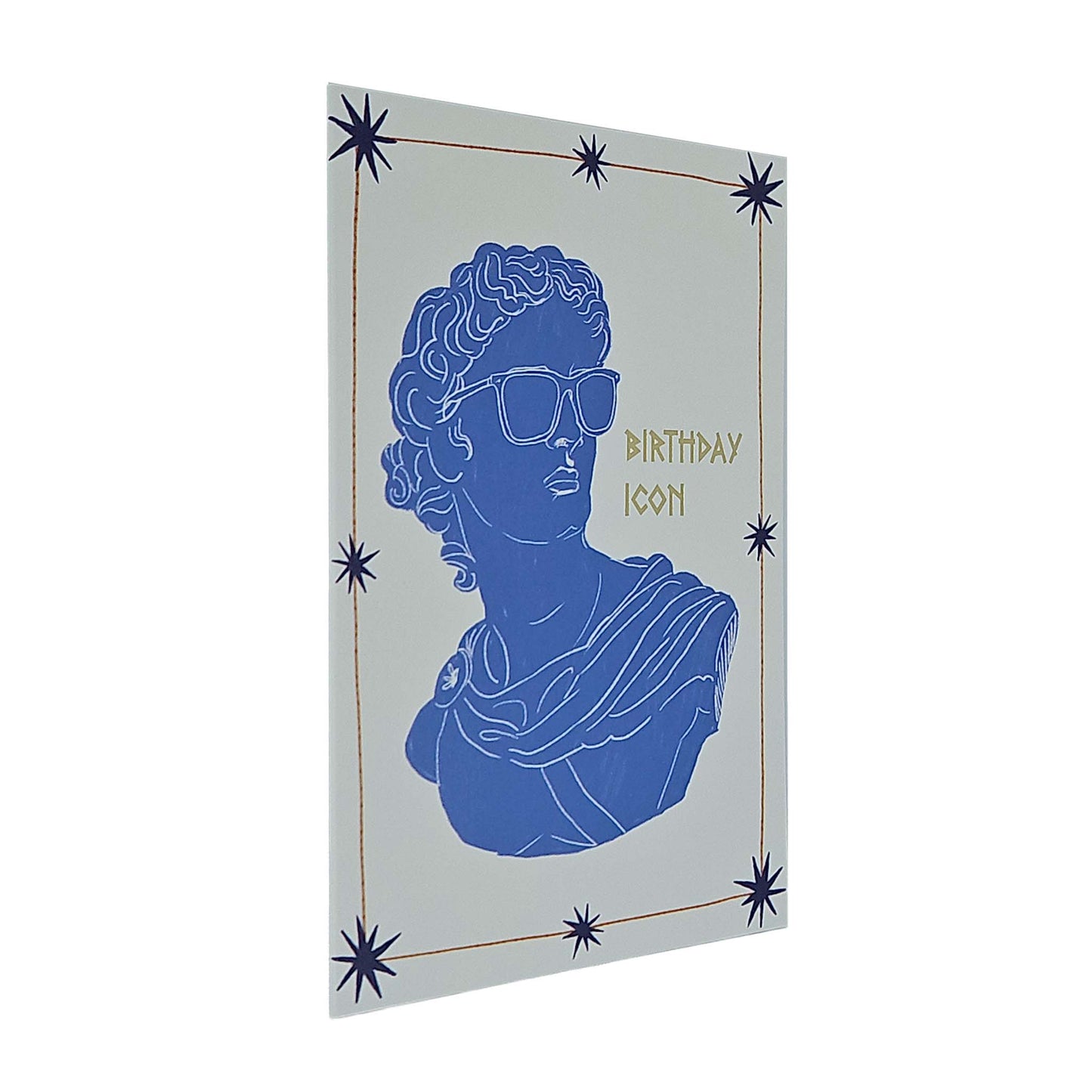 Birthday Icon Greek God Gold Foiled Birthday Card