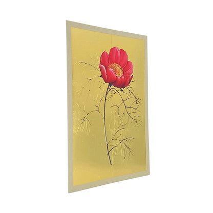 Pink Peony Gold Foiled Art Card