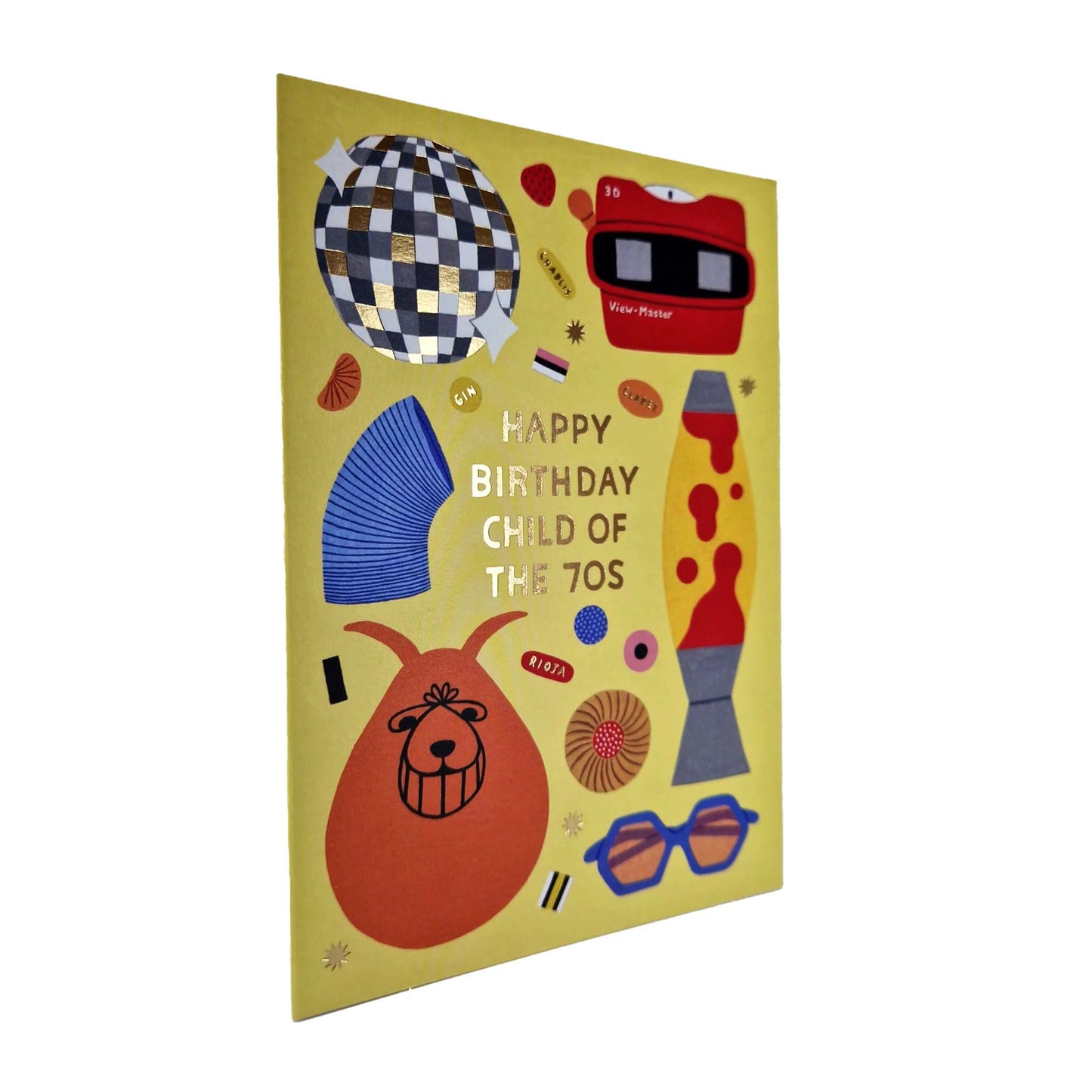 Child Of The 70s Gold Foiled Birthday Card