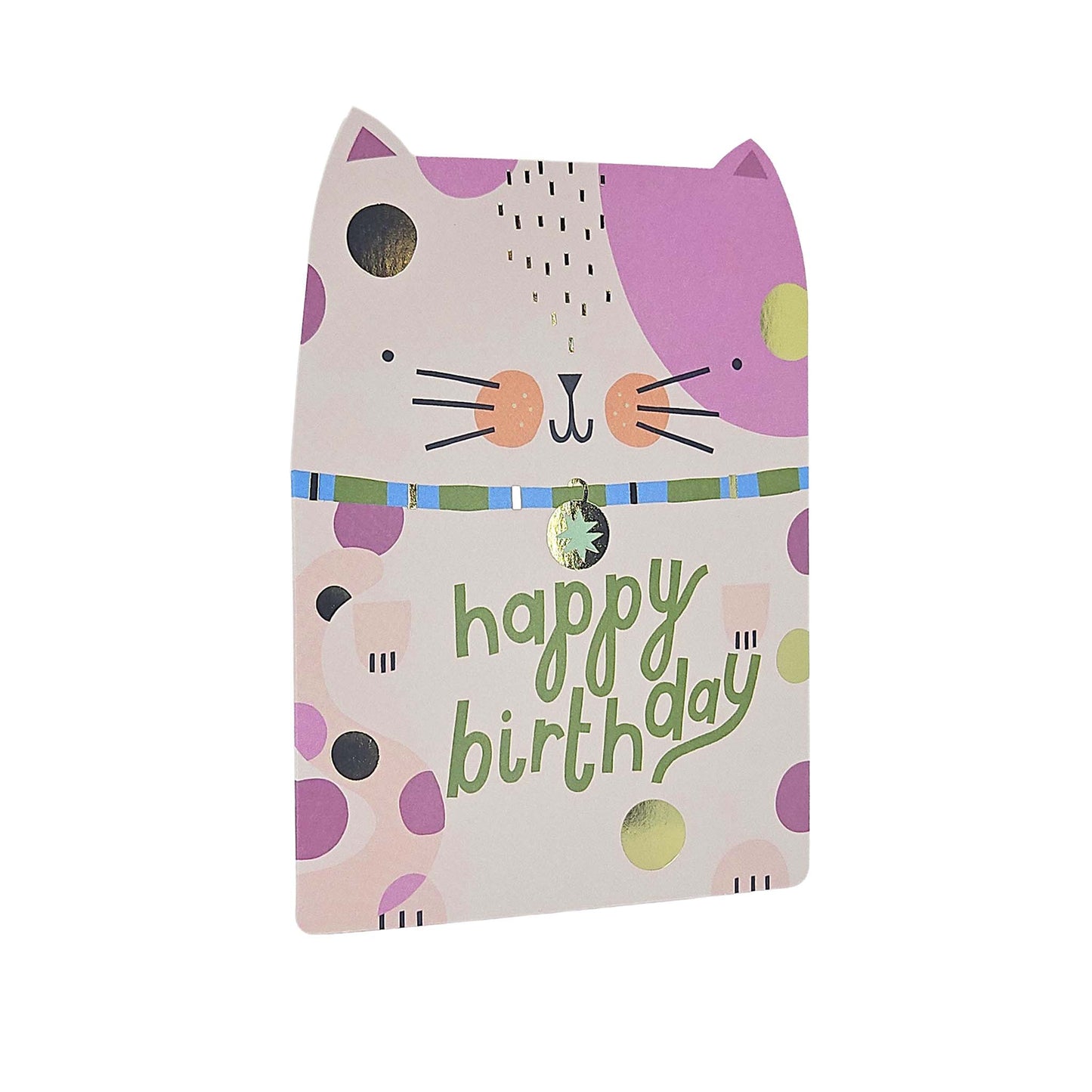 Happy Birthday Cat Cutout Birthday Card