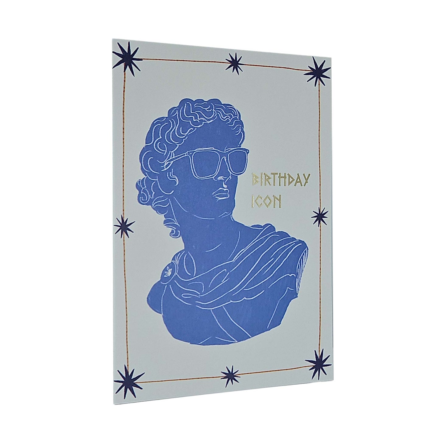 Birthday Icon Greek God Gold Foiled Birthday Card