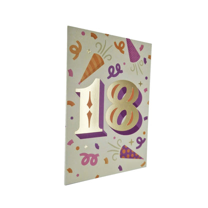 Gold Foiled 18th Birthday Card