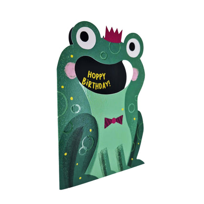 Hoppy Birthday Frog Die Cut Kids Birthday Card