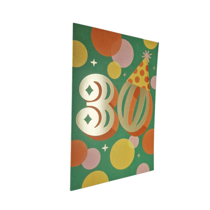 Gold Foiled 30th Birthday Card