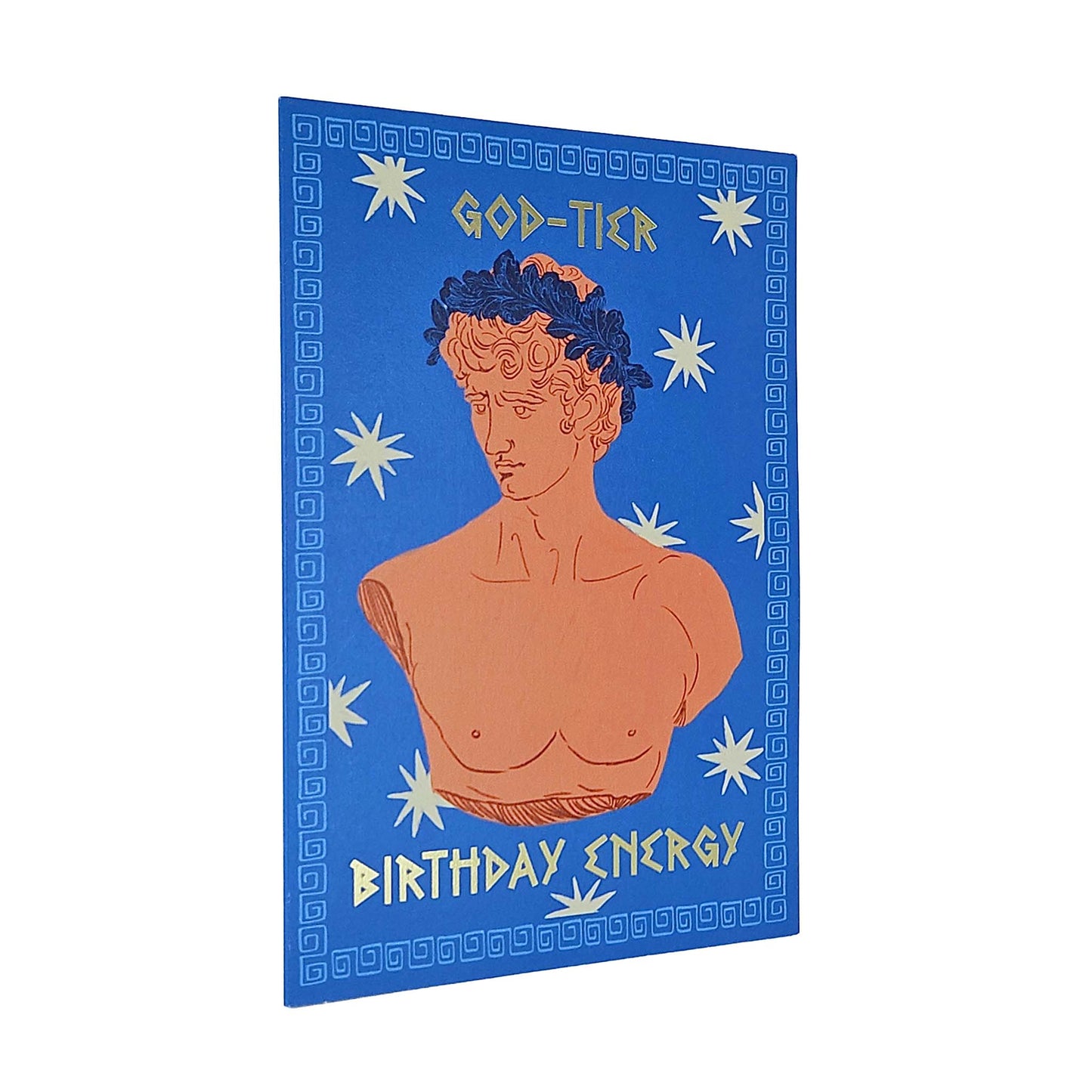 God Tier Birthday Energy Greek God Gold Foiled Birthday Card