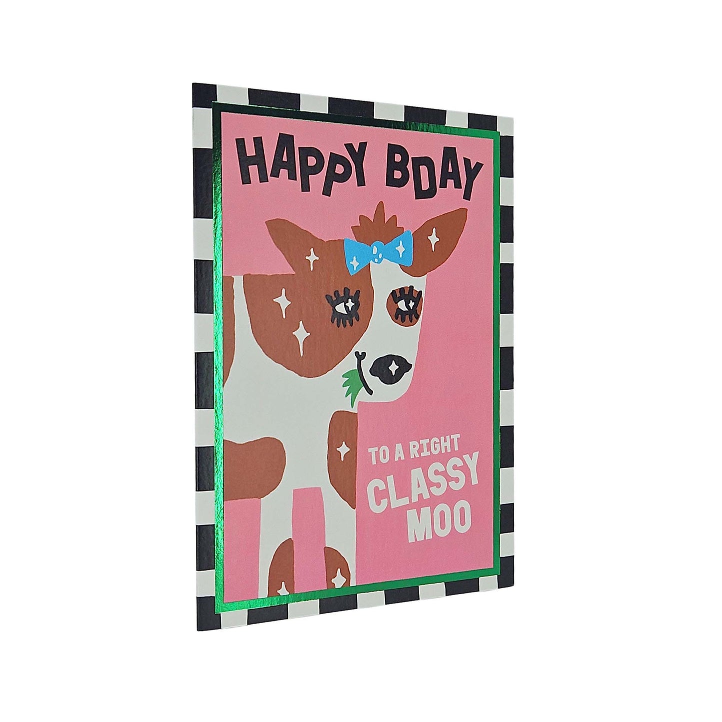 Happy Birthday Classy Moo Cow Birthday Card