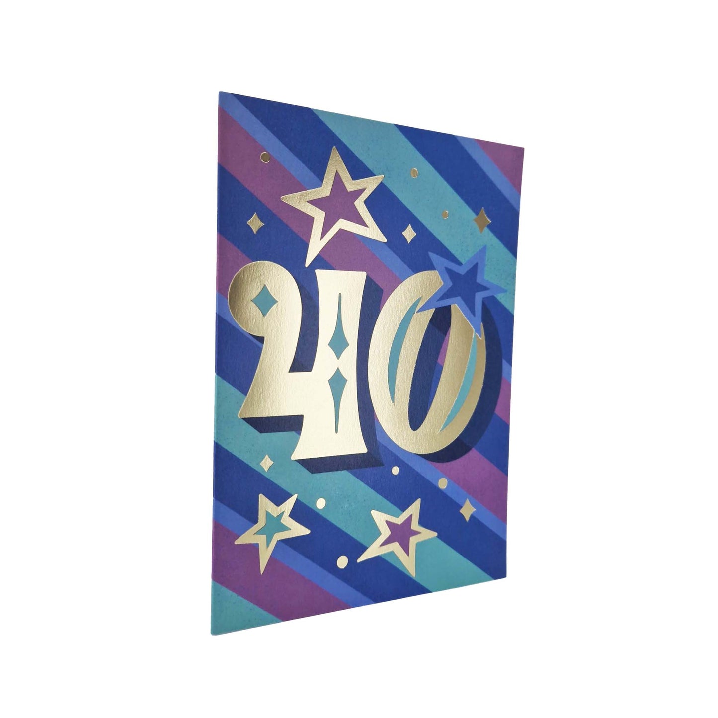 Gold Foiled 40th Birthday Card