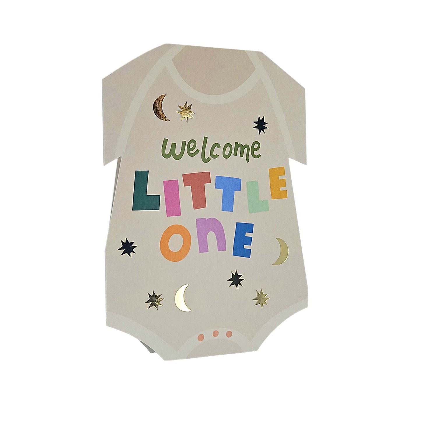 Welcome Little One Baby Grow Cutout New Baby Card
