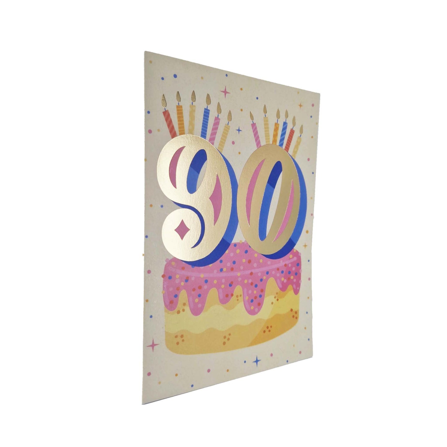 Gold Foiled 90th Birthday Card