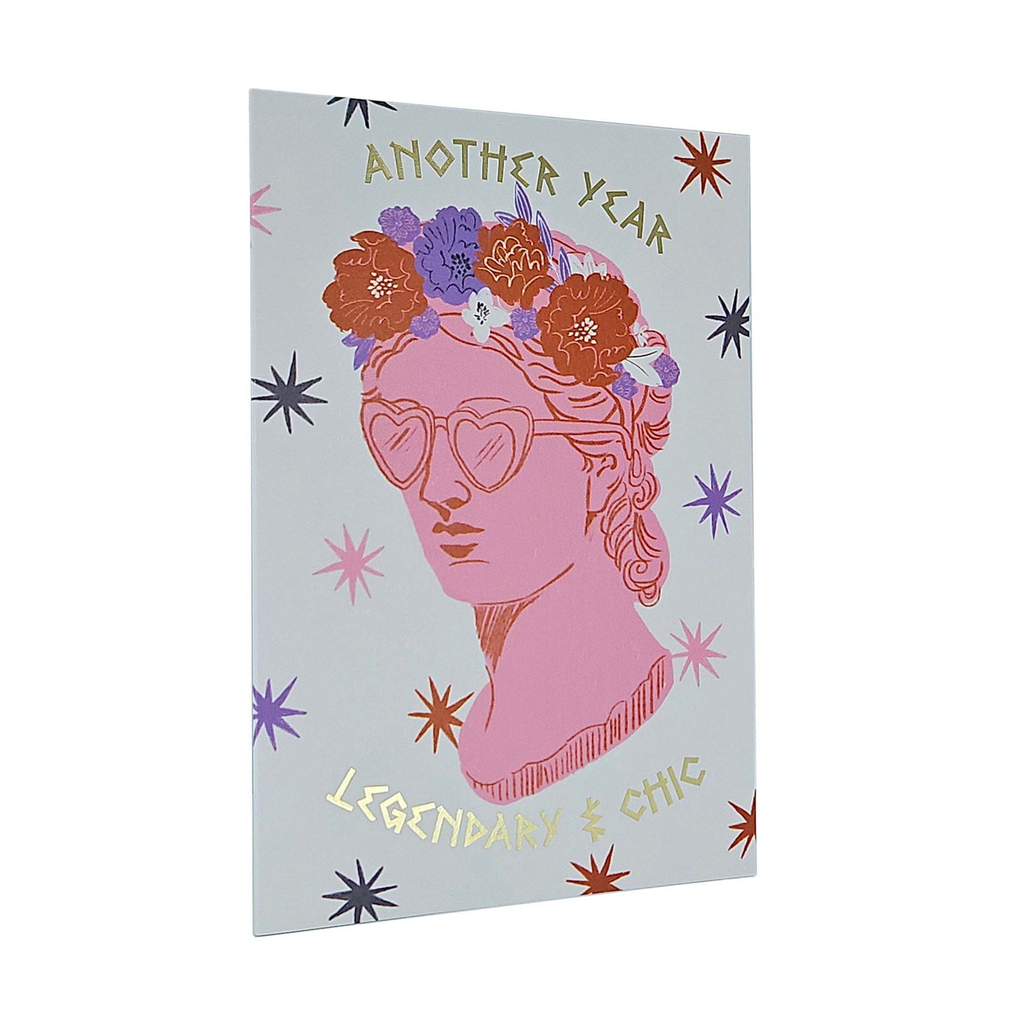 Legendary & Chic Greek Goddess Gold Foiled Birthday Card
