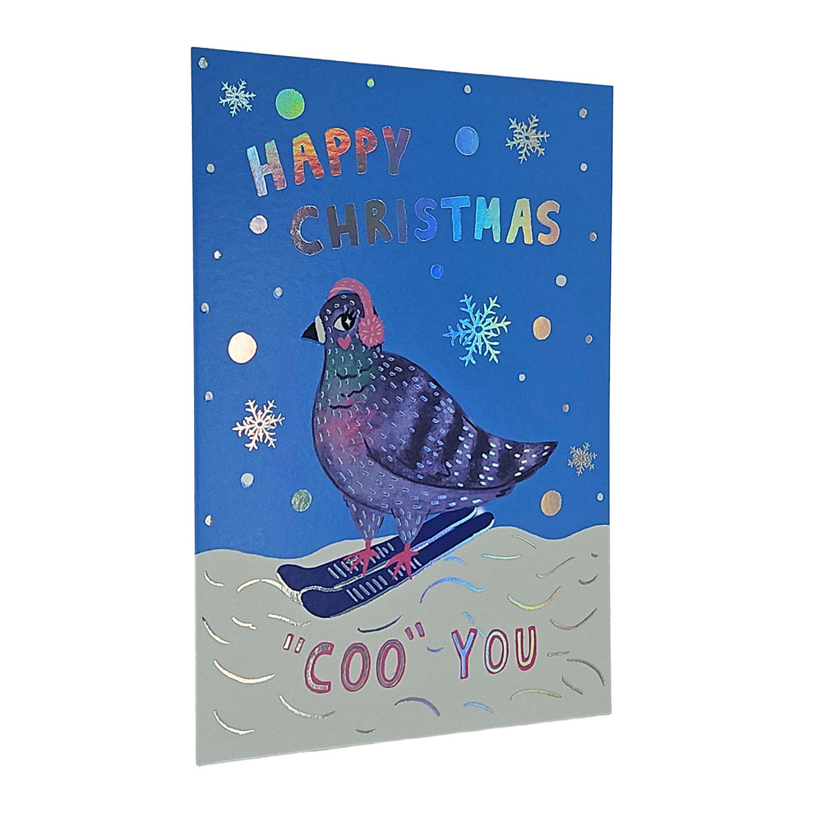 Happy Christmas Coo You Pigeon Christmas Card