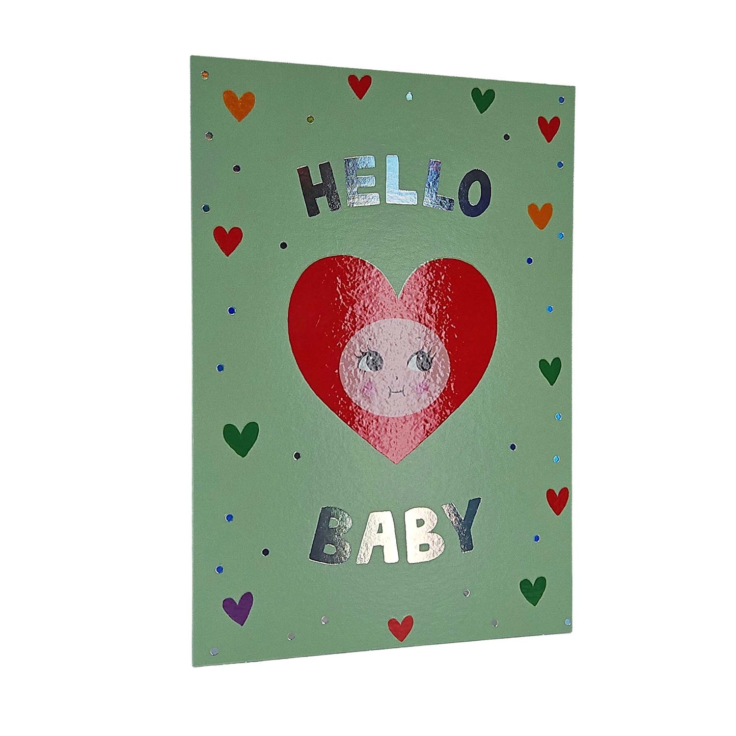 Hello Baby Heart New Baby Card