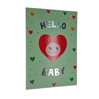 Hello Baby Heart New Baby Card