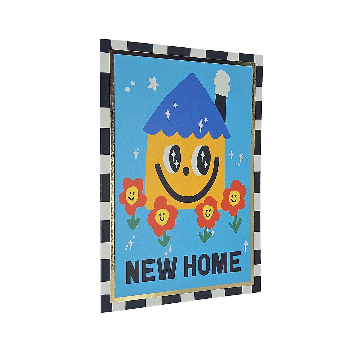 Smiling Home Foiled New Home Card