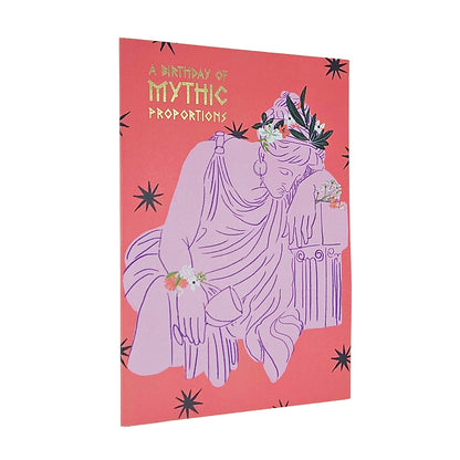 Mythic Proportions Greek Goddess Gold Foiled Birthday Card