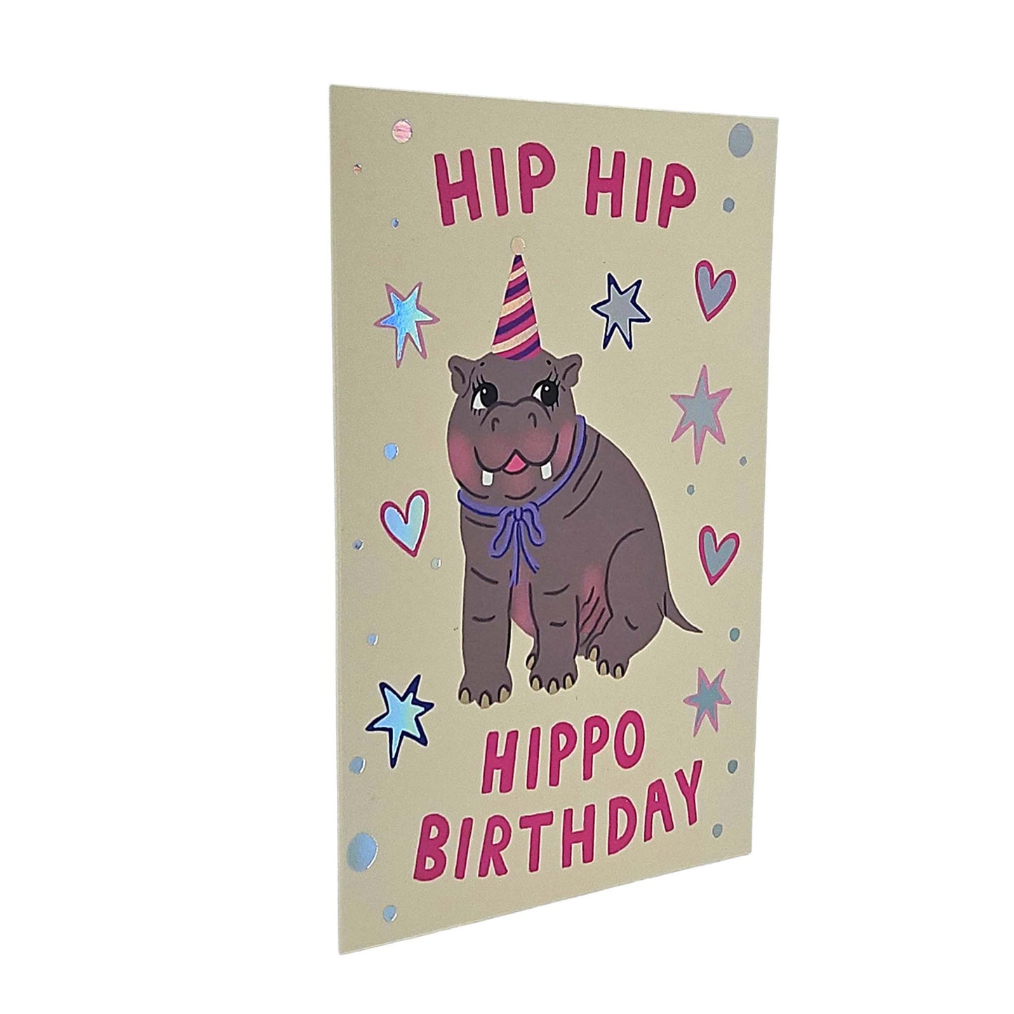 Hip Hip Hippo Birthday Card