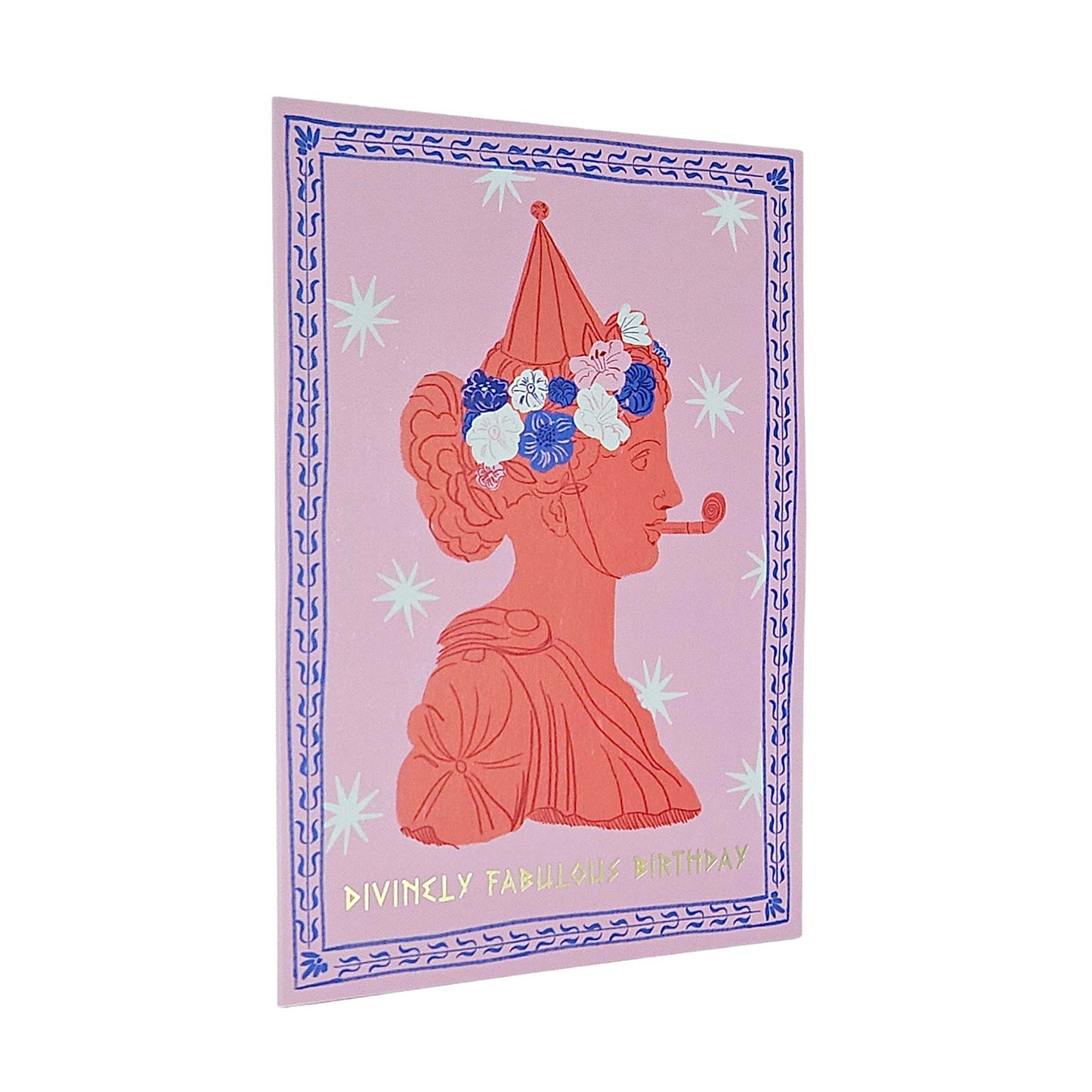 Divinely Fabulous Greek Goddess Gold Foiled Birthday Card