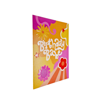 Birthday Babe embossed birthday card