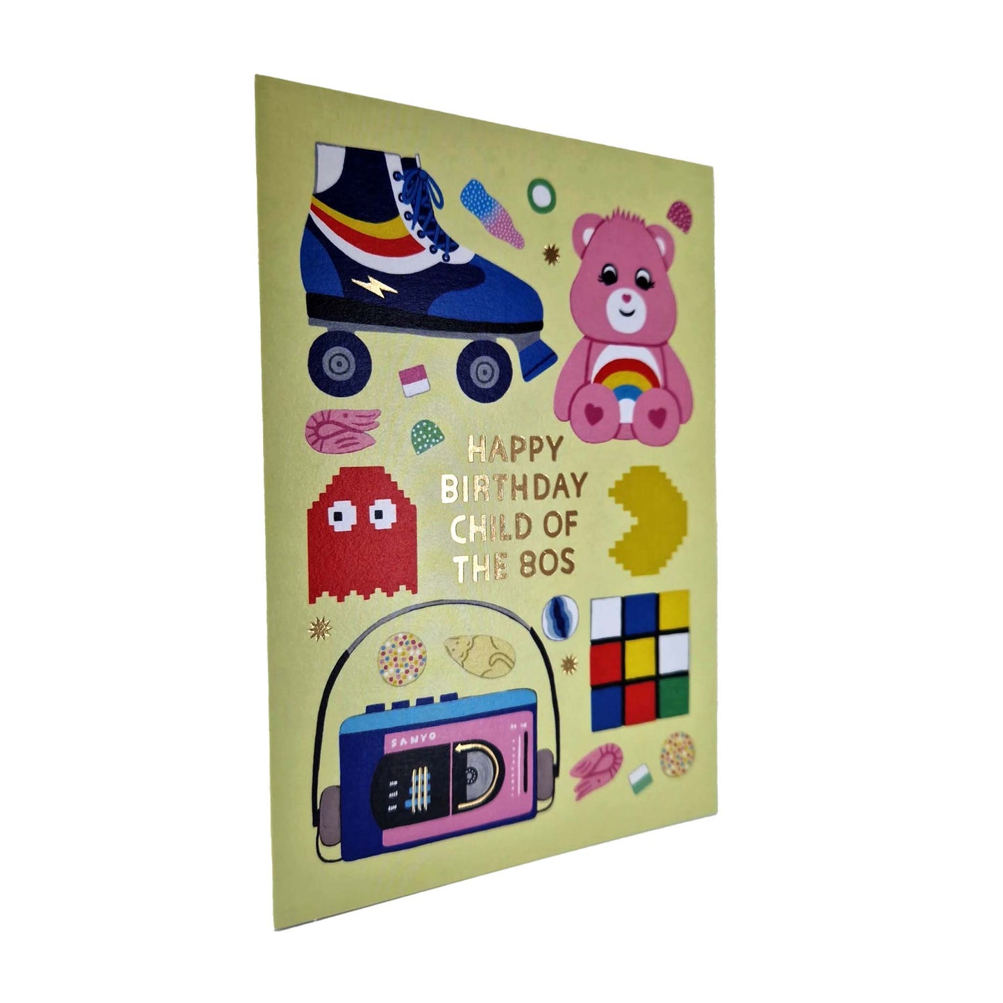 Child Of The 80s Gold Foiled Birthday Card