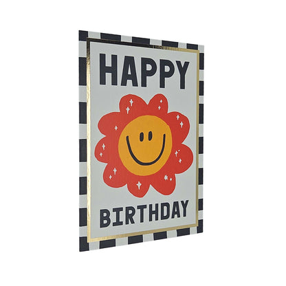 Happy Birthday Smiling Flower Birthday Card