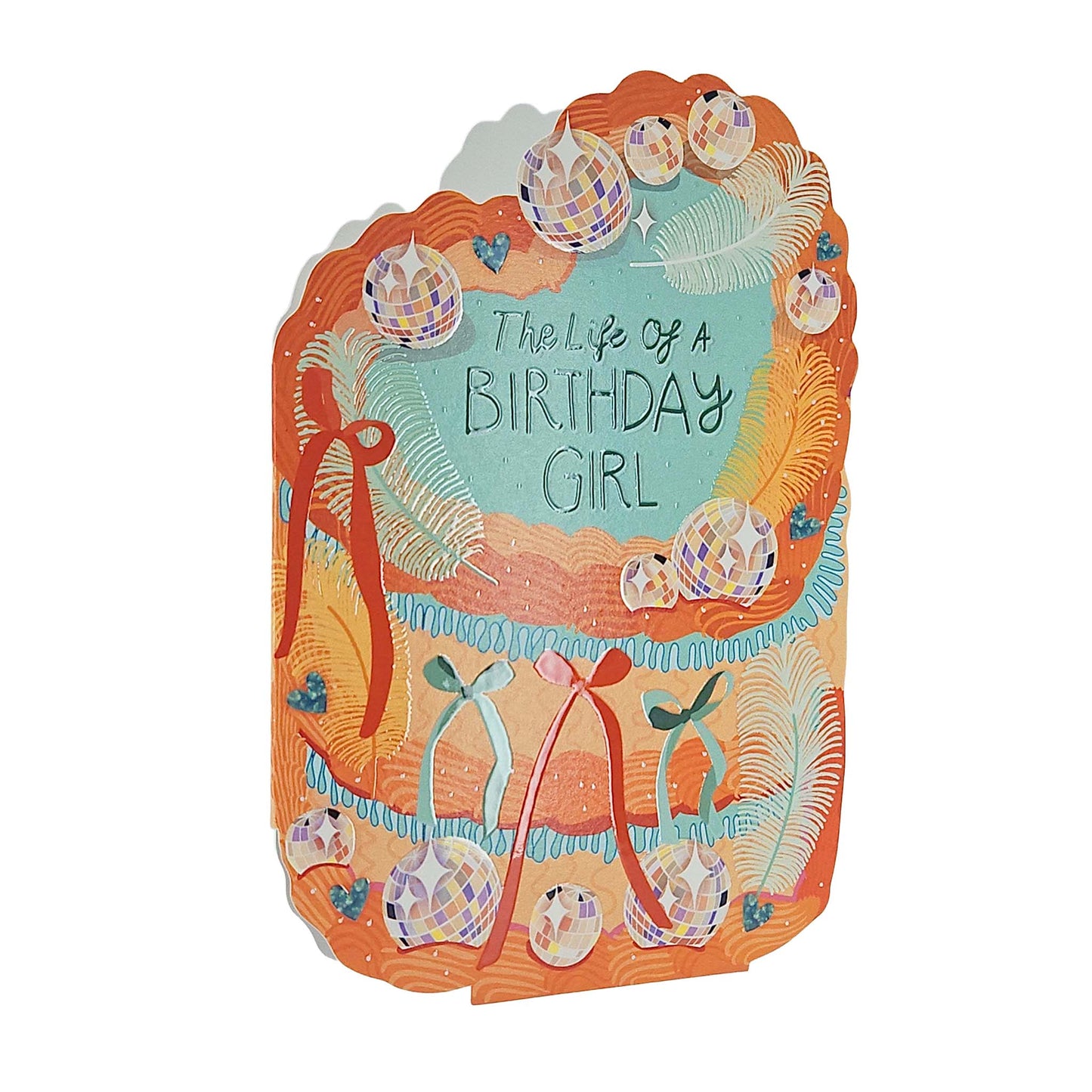 The Life of a Birthday Girl 'Taylor Made' Sparkly Cutout Cake Birthday Card
