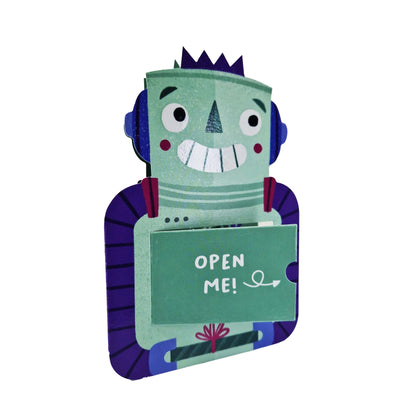 Robot Die Cut Kids Birthday Card