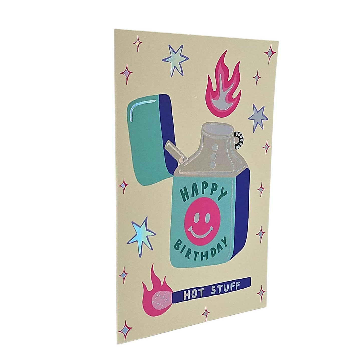 Happy Birthday Hot Stuff Lighter Birthday Card