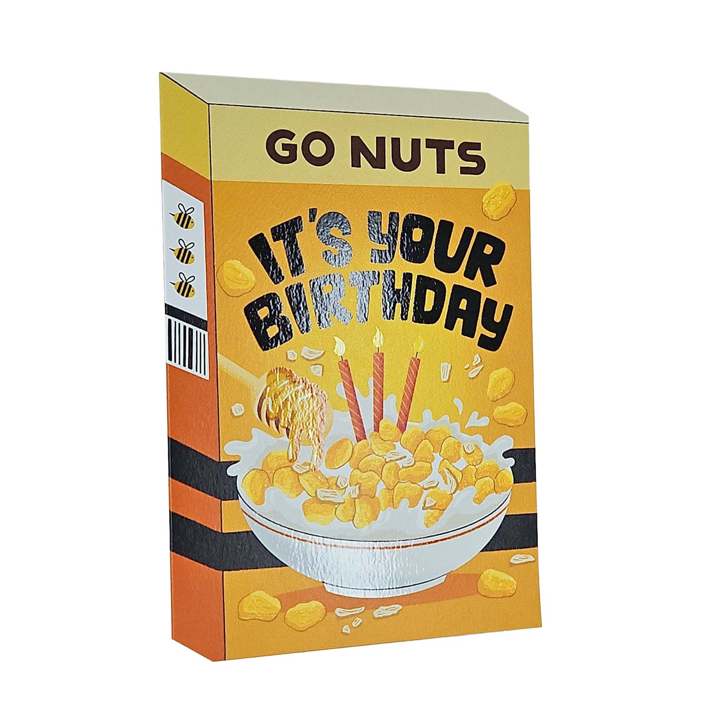 Go Nuts Cereal Spot Gloss Birthday Card