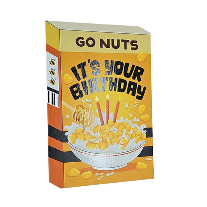 Go Nuts Cereal Spot Gloss Birthday Card