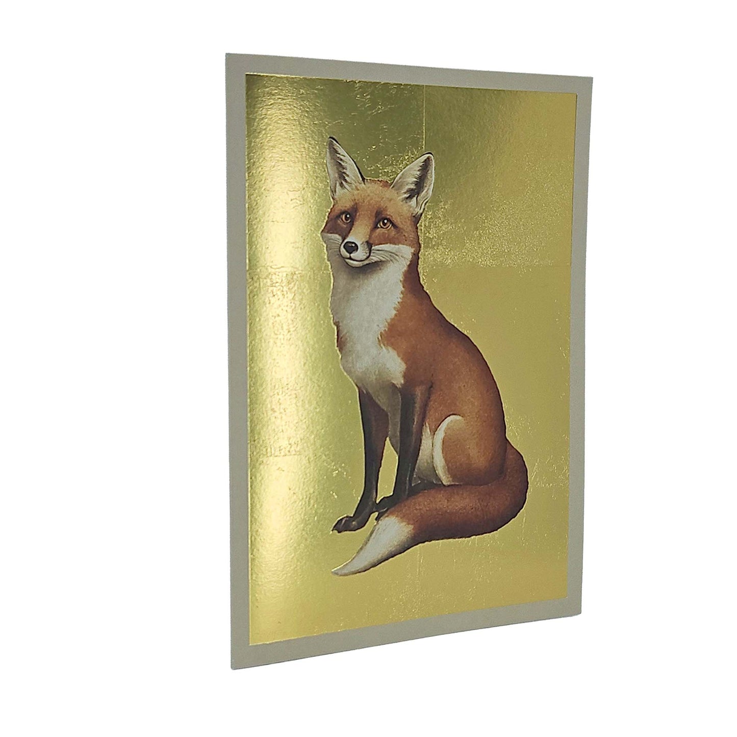Red Fox Gold Foiled Art Card