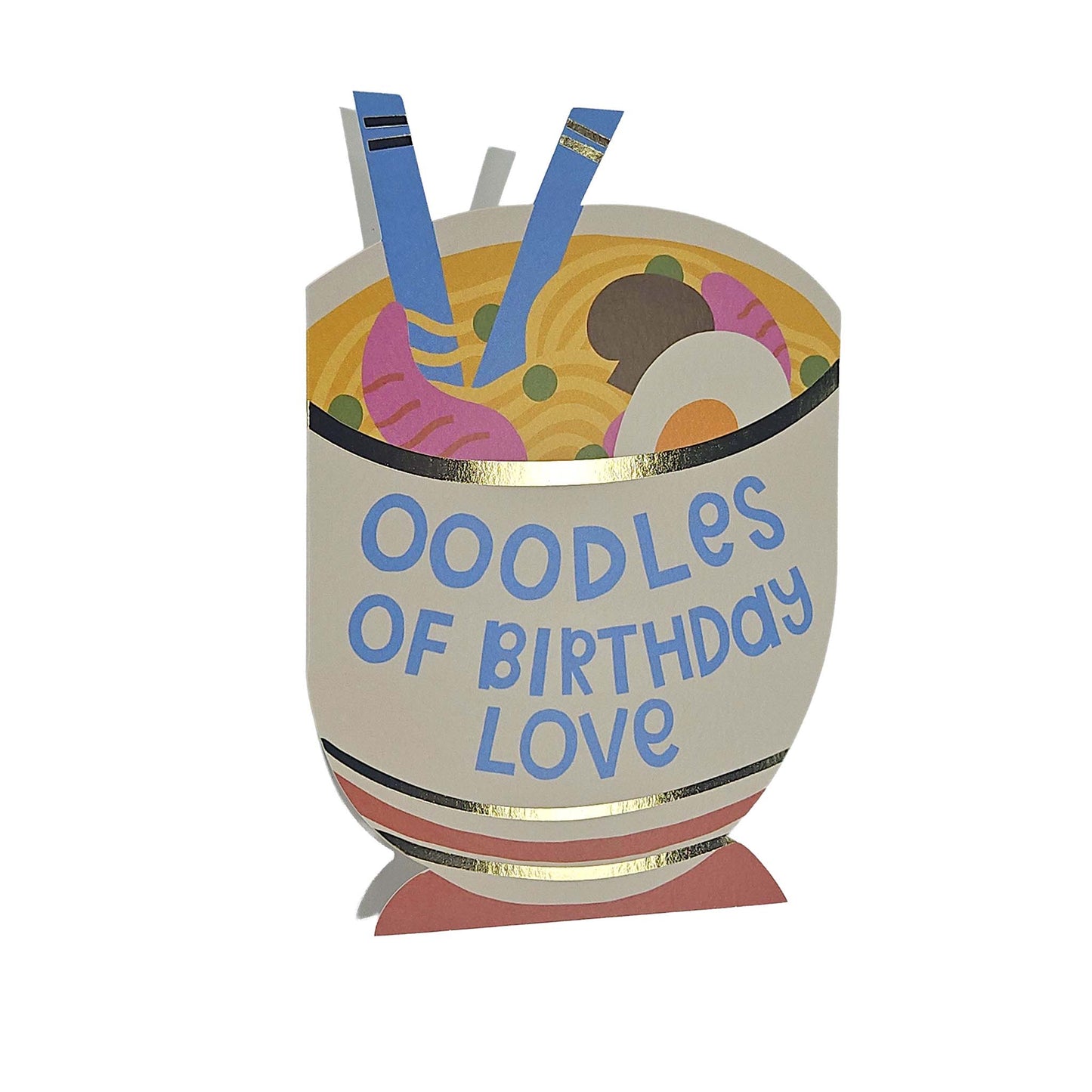 Oodles of Birthday Love Noodles Cutout Birthday Card